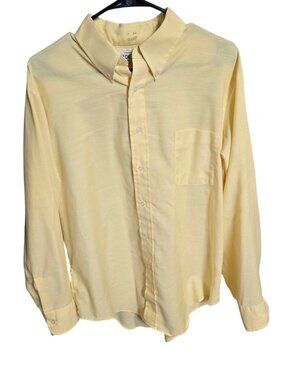 Vintage 1960’s Men’s Elderado Long Sleeve Yellow Button Down XXL